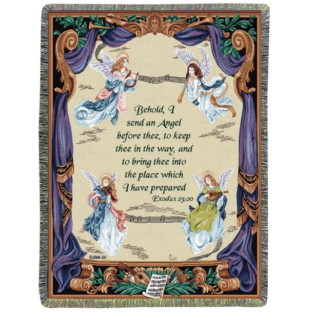 Angel Symphony Inspirational Bible Verse Tapestry Throw ...