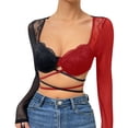 thumbnail image 1 of Cathalem Full-Coverage Underwire Bra Comfort Cushion Strap Wirefree Full Coverage Large Bust Non-Padded Bra,Red L, 1 of 4