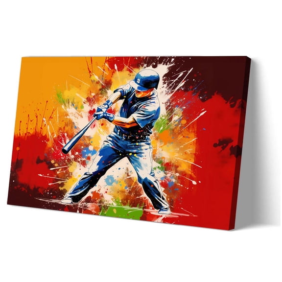 Baseball Poster Sport Wall Decor for Room Modern Pop Art Print Canvas for Bedroom Wall Hangings for Hallway Giclee Poster Landscape Picture Painting