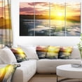 thumbnail image 1 of Bright Yellow Sunrise over Lake - Large Seashore Canvas Print, 1 of 3