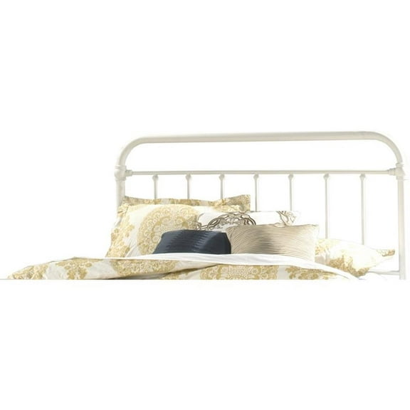 Bowery Hill King Metal Spindle Panel Headboard in White