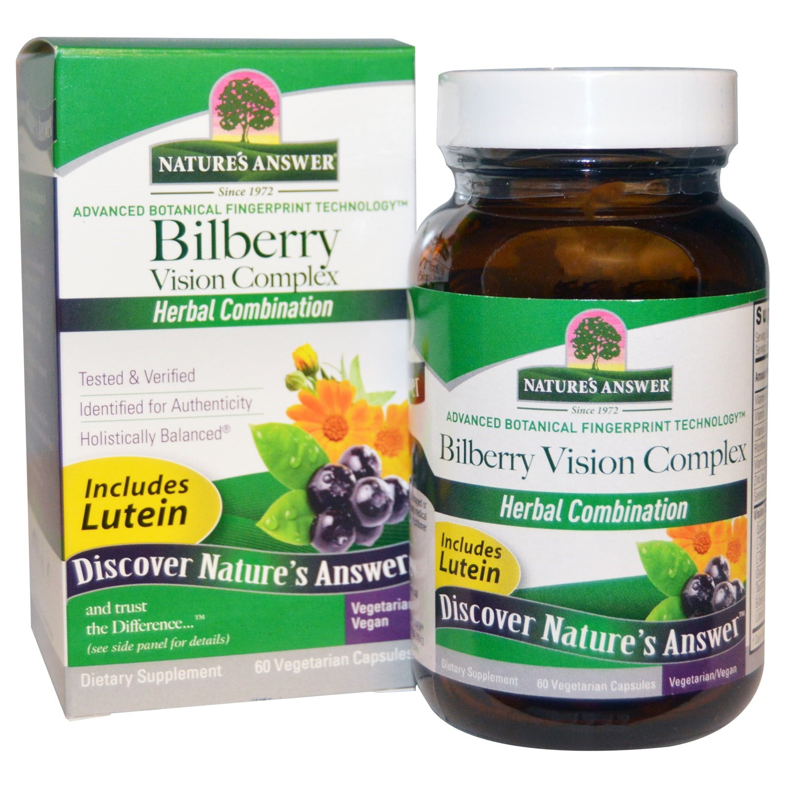 Nature's Answer Bilberry Vision Complex Plus Lutein 60 Vegetarian