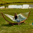 thumbnail image 6 of Sunnydaze 2-Person Polyester Quilted Spreader Bar Hammock with Stand, 400 lb Capacity - Blue/Green, 6 of 11