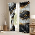 thumbnail image 3 of Manfei Modern Marble Stone Black Out Curtains for Adult, Abstract Artwork Curtains Pack of 2 (42x63 Each), Black Gold Marbling Bedroom Curtains, Window Curtains Home Decor, 3 of 6