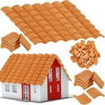 thumbnail image 2 of Juego de construcción de 100 tejas para techo, tejas en miniatura, tejas falsas, accesorios para cocina y jardín, 2 of 8