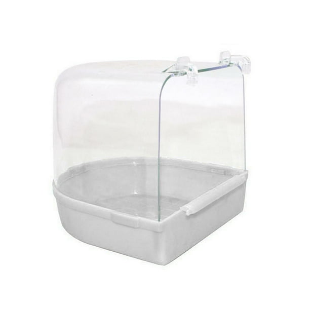Bañera Para Pájaros Y Loros, Suministros De Baño Para Loros, Jaula Para Bañera Para Pájaros, Suministros Para Mascotas, Baño Para Pájaros, Ducha, Cubo De Pie, Espacio De Lavado Cateissary PT001504-02