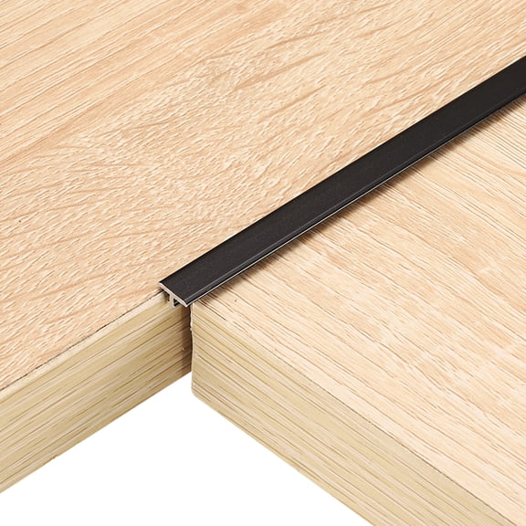 4 Pack 2.9ft x 0.31" T Molding Floor Transition Strips, Aluminium Alloy Vinyl Flooring Gap Trim for Joining Laminate Planks Tiles Floor Gaps, Black