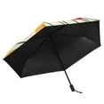 thumbnail image 4 of Red Yellow Tulips All Weather Umbrella Triple Folding Parasol 6 Ribs UV Protection Portable, 4 of 8