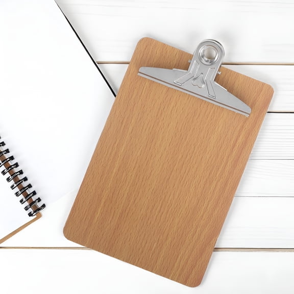 CCOCC 1Pack Chic Multi Color Wooden Small Clipboards with Strong Clamping 5.5 * 5.7 * 0.12 Inch