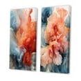 thumbnail image 3 of Designart "Blue Orange Ink Abstraction Liquid Forms I" Abstract Liquid Ink Wall Art Set Of 2 - Modern Red Wall Decor Set Of 2, 3 of 6