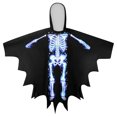 thumbnail image 4 of FYDUU Kids Halloween Outfit Poncho, Easy Slip-On Hooded Cape, Boys Girls Skeleton Poncho Outfits Halloween Holiday Party Top 4-12 Years, 4 of 4