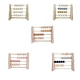 thumbnail image 1 of pitrice Wood Abacus Toy Beads Counting Playthings Simple Design Early Education Math Learning Toys Educational Prop Home Decoration Pink, 1 of 8