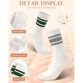 thumbnail image 4 of CoCoMangos Striped Crew Socks for Women, Cotton Retro Novelty Tube Socks Athletic Casual Fun Sock 4 Pairs, Size 5-10, 4 of 7