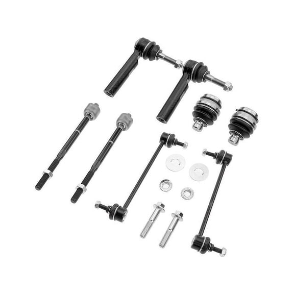 Front Ball Joints Tie Rods Sway Bar Link Kit 8 - Compatible with 2007 - 2012 Dodge Caliber 2008 2009 2010 2011