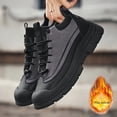 thumbnail image 6 of Men'S Winter Skate Shoes, Warm Fleece-Lined Cold-Resistant Snow Boots with Windproof Design, Plush Lining, Available in Plus Sizes - Ideal for Hiking and Cold Weather, Outdoor Work, Casual, 6 of 9