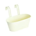 thumbnail image 4 of Maceta colgante de hierro con ganchos de metal desmontables para oficina, exterior, interior, cerca, dormitorio Blanco, 4 of 9