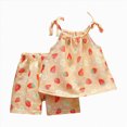 thumbnail image 4 of HCNTES Baby Girl Clothes Toddler Baby Girl Summer Clothes Ruffle Short Sleeve T Shirt Tops Shorts 2 Piece Outfit 1T 2T 3T Cute Baby Girl Clothes, 4 of 4