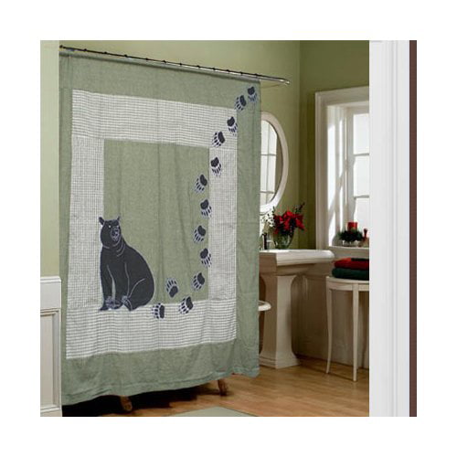 Patch Magic Bear Country Cotton Shower, Country Cat Shower Curtain