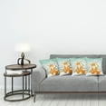 thumbnail image 3 of Ambesonne Fox Throw Pillow Cover 4 Pack, Red Fox Winter Forest Xmas, 18", Almond Green Orange, 3 of 5