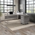 thumbnail image 3 of Pemberly Row 60W x 30D Computer Table Desk in Platinum Gray - Engineered Wood, 3 of 14