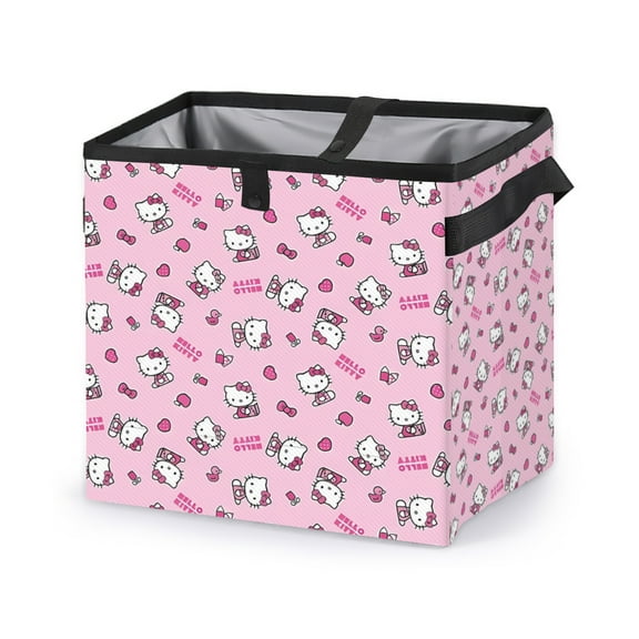 Hello kitty Car trash can, leak-proof back seat, cute trash bag hanging, suitable for SUV truck van, car trash can front seat