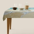 thumbnail image 5 of Ocean Beach Tablecloth Decor Clouds Coast Sky Wave Sunny Scenic Table Cloth Dining Room Kitchen Table Cover 60" X 84" Oblong/Rectangle, 5 of 6