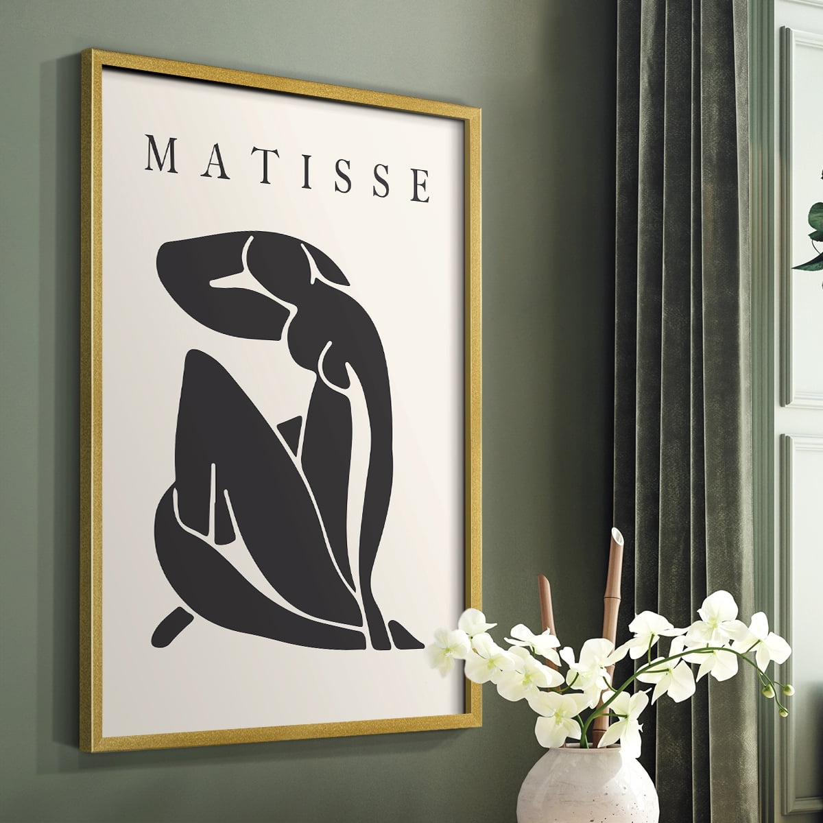Matisse CCCLXXVI in Gold Solid Wood 8 x 10 Framed Print