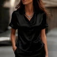 thumbnail image 2 of JJHGVB Short Sleeve Sweater Dressy Casual Tee Outfit for Women Comfort Sweatshirt Tops Casual T Shirts Short Sleeve Tops 2026 Loose Fit Going Out Shirts for Women Tee Tops Black L, 2 of 4