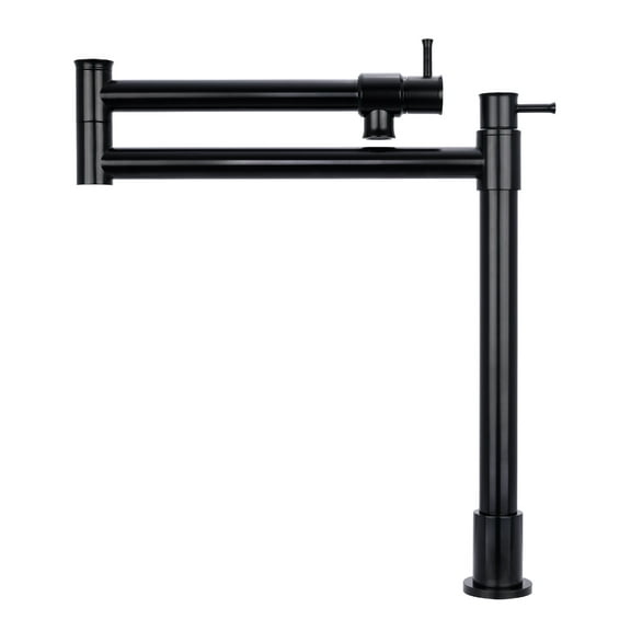 Matte Black Pot Filler Kitchen Faucet Deck-Mounted