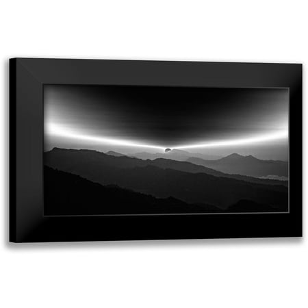 Depaepe, Yvette 14x9 Black Modern Framed Museum Art Print Titled - Sunrise On The Anapurna