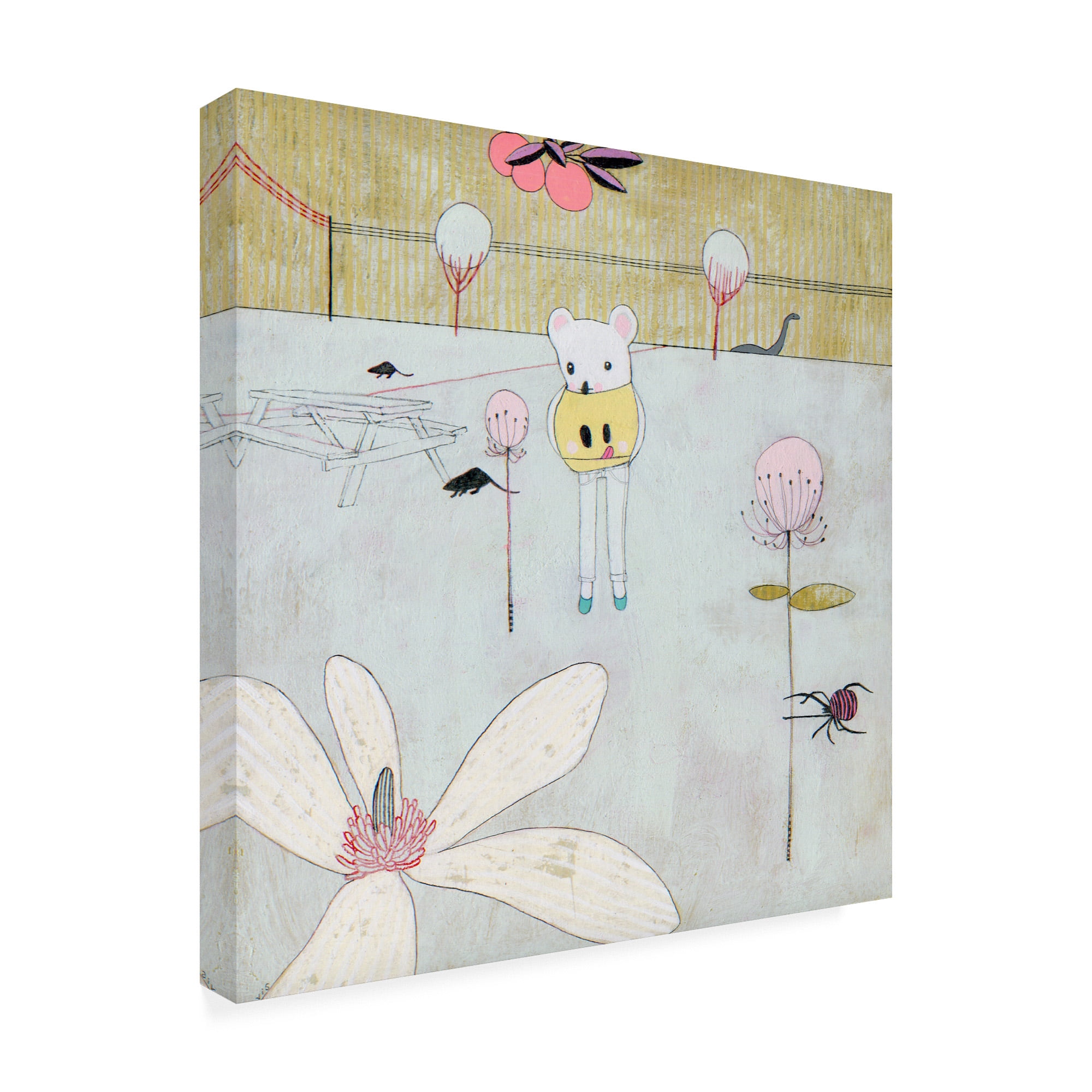 Trademark Fine Art 'Walk In The Park Mouse' Canvas Art by Jennifer Davi
