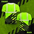 thumbnail image 2 of US Flag High Visibility Shirt Men Women Reflective Safety Shirt Workwear For Worker Patriotic-2XL, 2 of 4