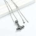 thumbnail image 6 of Nordic Viking Mjolnir Thors Hammer Urn Necklace Cremation Jewelry for Ashes for Women Men Stainless Steel Axe Necklace Mini Keepsake Urn Memorial Ash Jewelry For Men/Women, 6 of 8