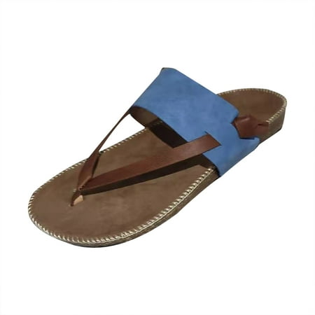 

CYMMPU Women s Slippers Women Sandals Summer Cool Shoes Beach Shoes Flat Heel Roman Style Pinch Sandals