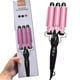 thumbnail image 2 of Mimigo Triple Ceramic Curling Iron, última versión 3 Barril Wand con temperatura ajustable, Portable Hair Waver se calienta rápidamente 2 colores Dry / Wet D / 20MM / Pink kaili Sencillez, 2 of 2