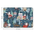 thumbnail image 5 of Dark Blue Christmas Santa Pattern Flannel Non Slip Door Rugs,Washable Door Mats Indoor,Decorative Door Mats,Dirt-Resistant and Absorbent Doormat for Entrance,Bedroom,Kitchen,Bathroom,23.5"x16", 5 of 5