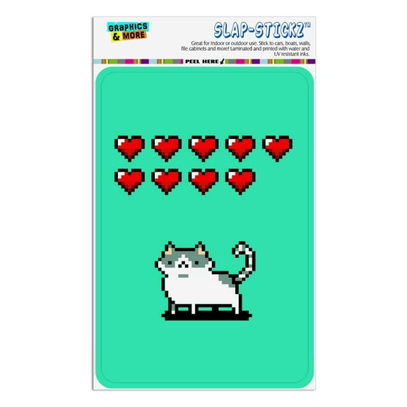 Nine Lives Cat Pixel Retro Game Home Business Office Sign