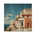 thumbnail image 3 of Designart "Tones Fontanas Italy Terracotta wall art I" Architecture Print on Natural Pine Wood, 3 of 5