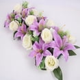 thumbnail image 1 of D-GROEE 18Pcs Artificial Lily Fake Lily Flower Wedding Party Decor Bouquet Home Hotel Office Garden Craft Art Decor Rose, 1 of 4