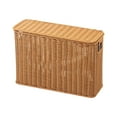 thumbnail image 1 of Cesta de almacenamiento de ratán sintético, tejida a mano, para guardar artículos diversos, decorativa para el hogar, dormitorio, sala de estar, L madera, 1 of 8