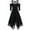 Black, variant on Pntutb Women Halloween Plus Size Open Shoulder Lace Half Sleeve Gothic Dress