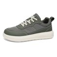 thumbnail image 2 of Men's Low Top Lace Up Thick Sole Casual Sneakers Mesh Spliced Upper Platform Daily Walking Shoes, 2 of 10