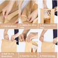thumbnail image 3 of 24 Bread Bags with Reusable Ties - Homemade Sourdough Bread Storage Bags Brown Paper Bagel Loaf Bakery Bags with Window Toast Bags with Resealable Ties Disposable Baked Goods Sale Packaging, 3 of 6