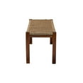 thumbnail image 3 of Baxton Studio Hermes Mid-Century Modern Transitional Natural Seagrass and Mahogany Wood Bench, 3 of 7