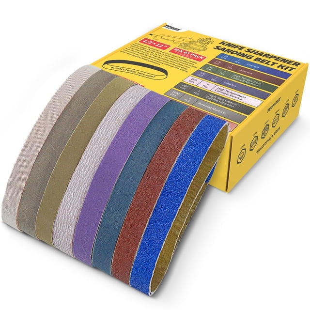 Kit de cinta lijadora Work Sharp, afilador de cuchillos y herramientas, 45 unidades