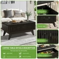 thumbnail image 4 of Furtivusia Lift Top Coffee Tables with Hidden Compartment Farmhouse Coffee Table Wood Center Tables for Living Room (Black), 4 of 10