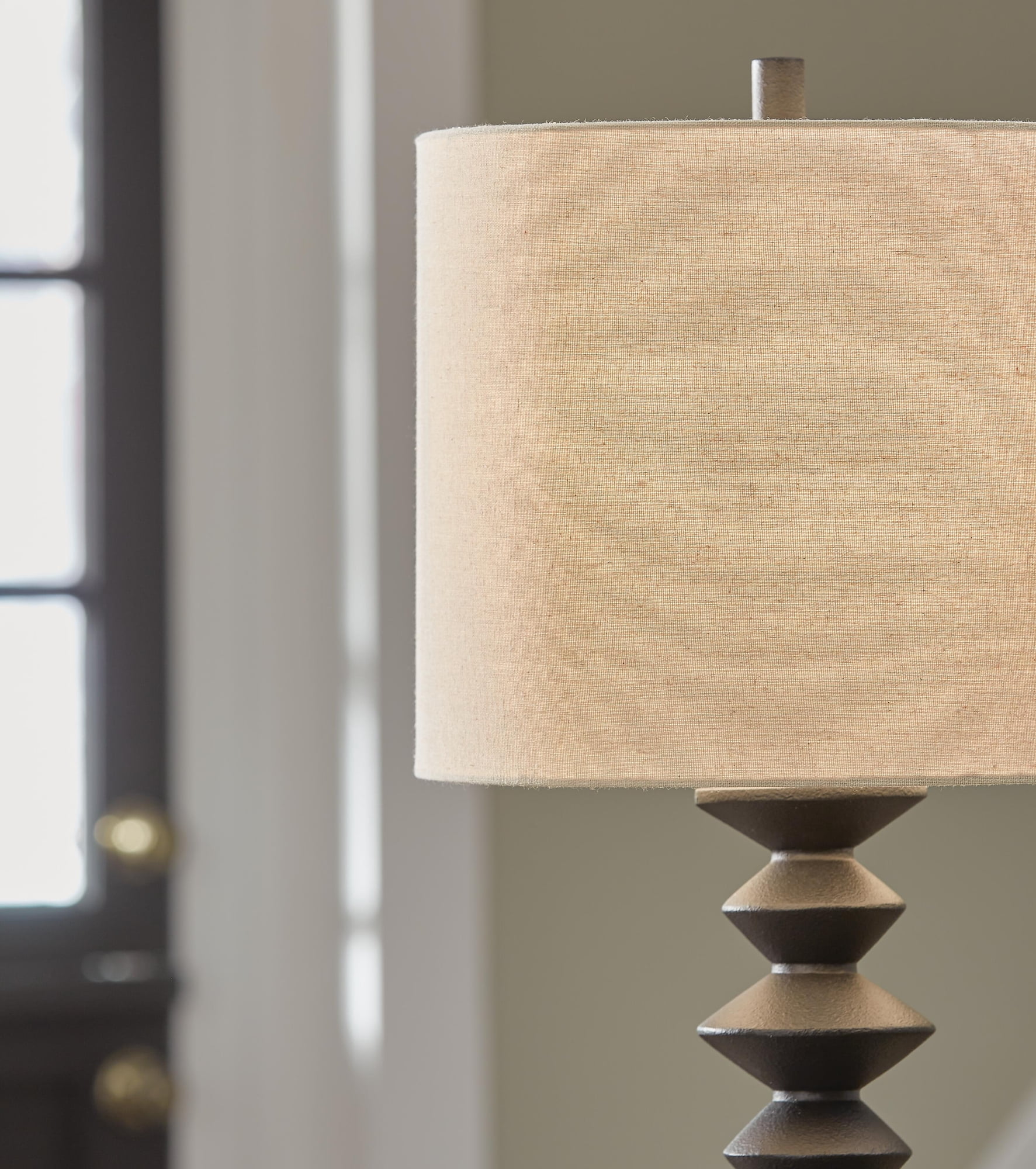 Signature Design by Ashley Luanndon Buffet Table Lamp, Polyresin Base, 3-Way Switch, Black Finish