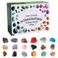 thumbnail image 1 of Calendario de Adviento de 24 piezas para niños, caja de minerales de piedras preciosas de cristal Natural, colección completa de rocas, cuenta atrás de Navidad, regalo, 2022, 1 of 4