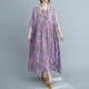 thumbnail image 1 of Vestido de lino de algodón de mujer vintage Vestido de verano informal suelto de cintura alta Eccomum Morado, 1 of 7