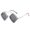 Silver Gray, variant on Fashion Metal Rhombus Double Beam Sunglasses: UV400 Protection, Full Frame Design for Stylish Eye Protection and Comfortable Wear